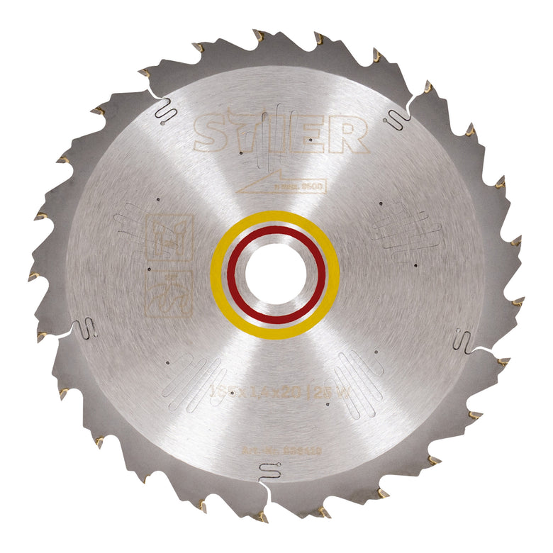 STIER circular saw blade wood 165 x 1.9 x 20 25W 23° chip angle