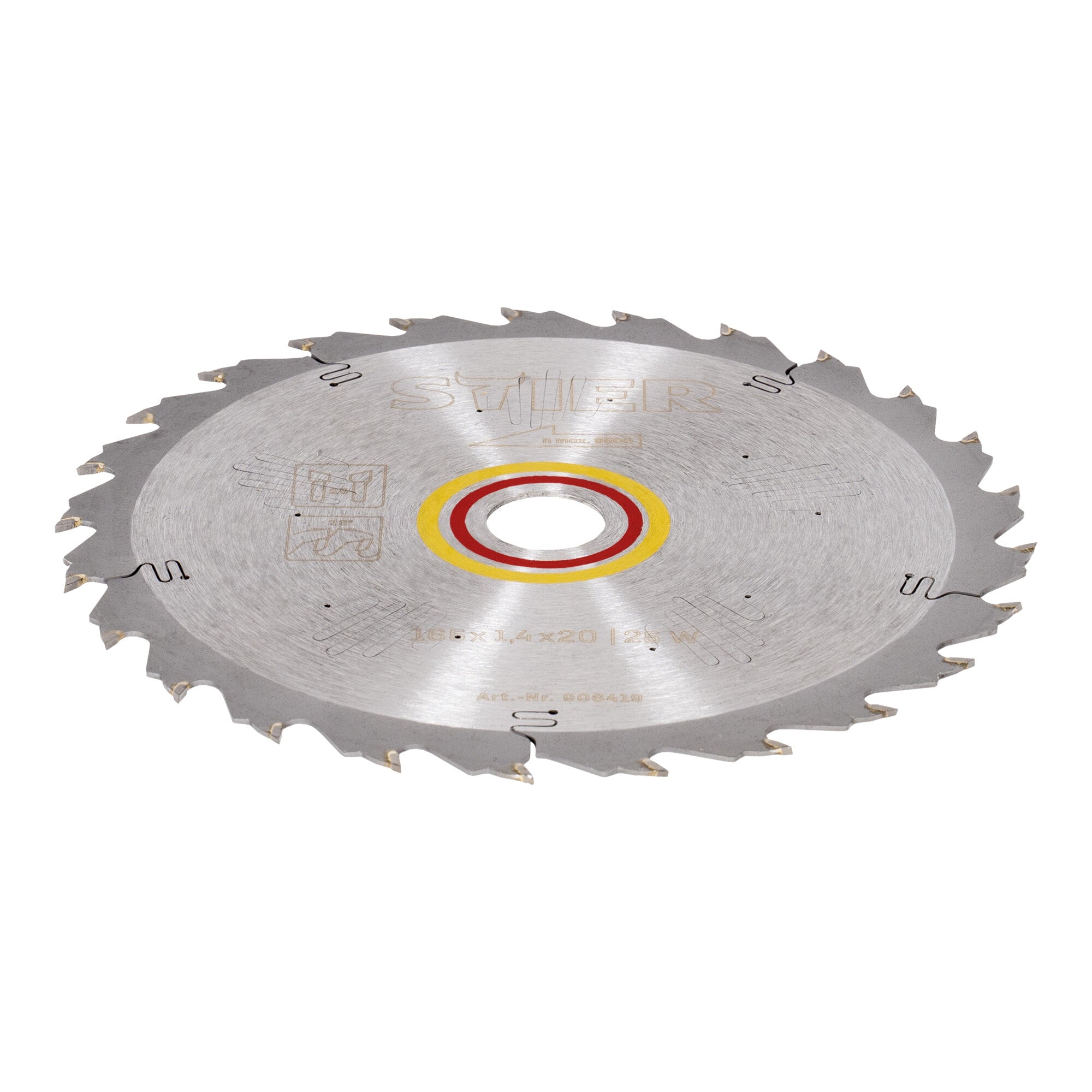 STIER Kreissägeblatt Holz 165 x 1,9 x 20 25W 23° Spanwinkel