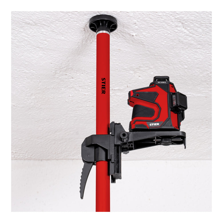 STIER Kreuzlinienlaser SKL 3x360°, 520nm, grün, 1/4" und 5/8" Gewinde im Koffer