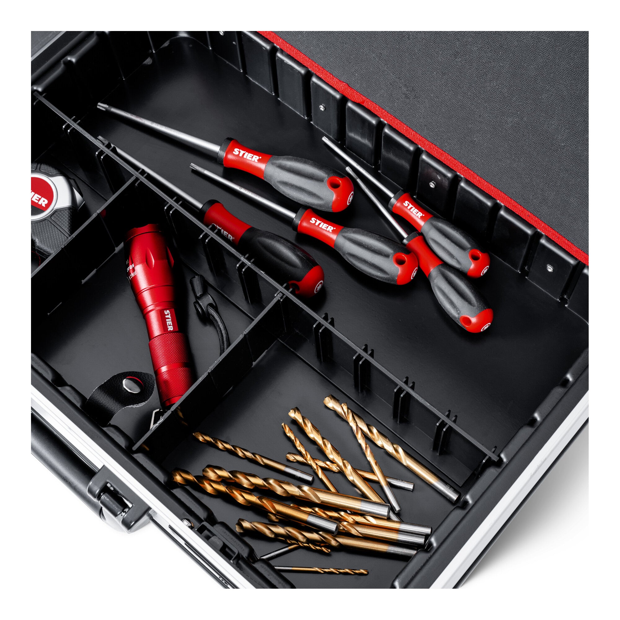 STIER plastic compartment divider set for STIER empty tool case, 4 pieces