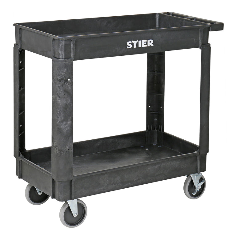 STIER plastic multi-purpose trolley with 2 or 3 levels, multi-purpose trolley up to 250 kg