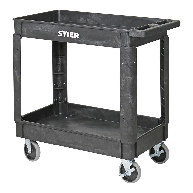STIER plastic multi-purpose trolley with 2 or 3 levels, multi-purpose trolley up to 250 kg