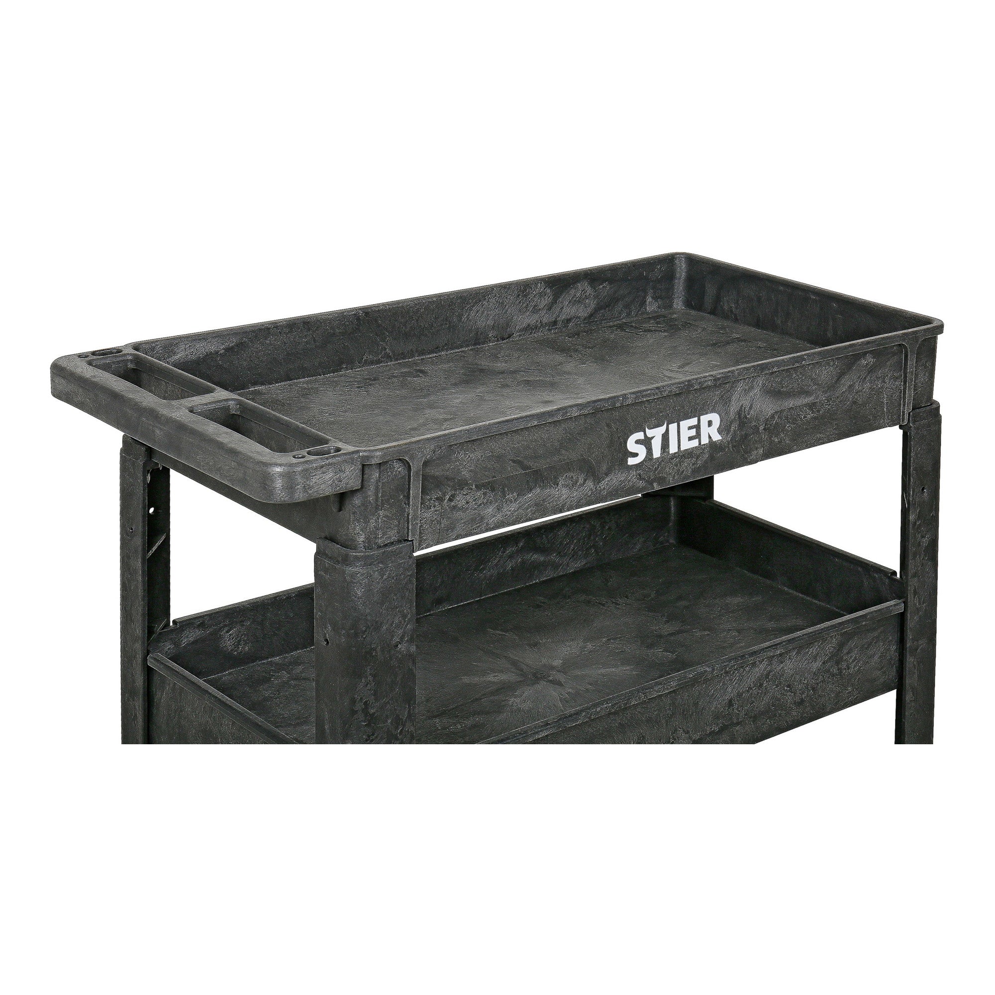 STIER plastic multi-purpose trolley with 2 or 3 levels, multi-purpose trolley up to 250 kg