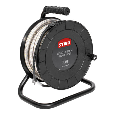 STIER LED strip construction spotlight 15m 13,500lm 6400k 900lm/m PVC expandable to
