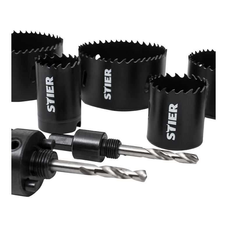 STIER Lochsägen Elektrikerset HSS-Co8 Bimetall 32 40 54 60 68 11-teilig 25 76 86