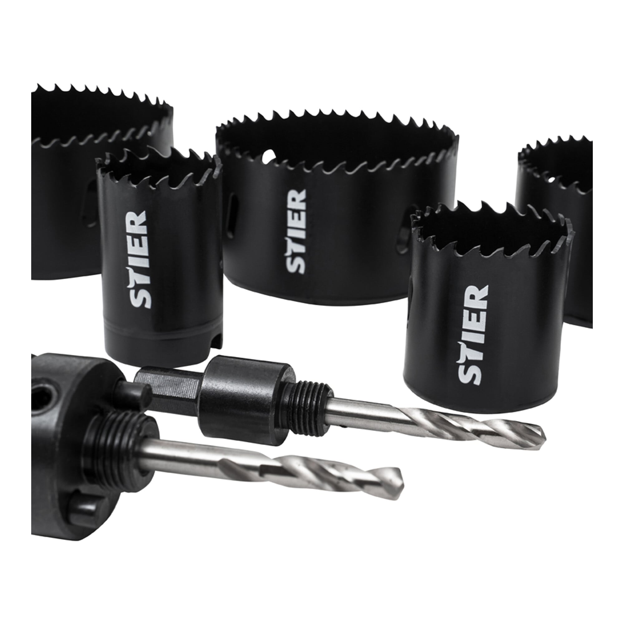 STIER Lochsägen Elektrikerset HSS-Co8 Bimetall 32 40 54 60 68 11-teilig 25 76 86