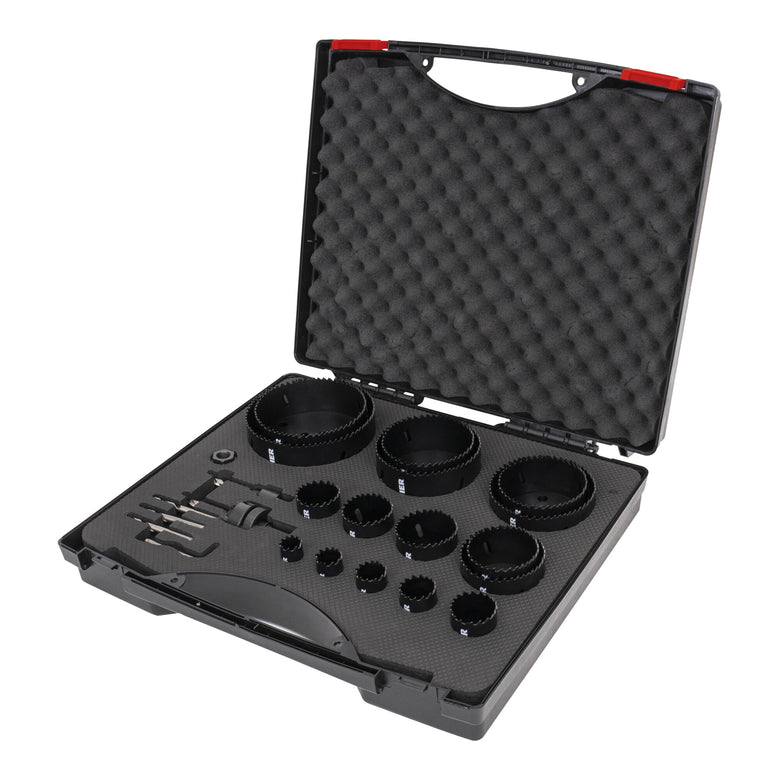 Lochsägen-Set HSS-Co8 Bimetall 21-teilig 19 - 121 x 44 mm aggressiver Schnitt