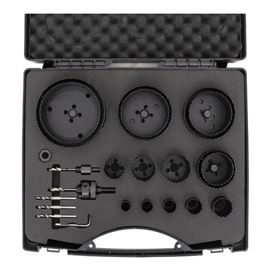 Hole saw set HSS-Co8 bimetal 21-piece 19 - 121 x 44 mm aggressive cut