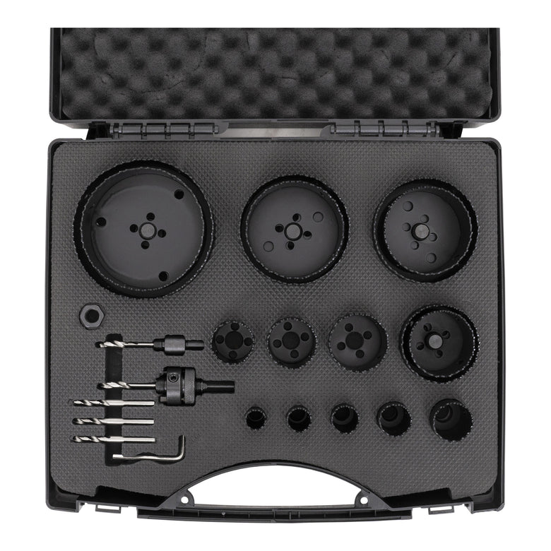Hole saw set HSS-Co8 bimetal 21-piece 19 - 121 x 44 mm aggressive cut