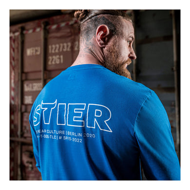 STIER Longsleeve Logo Capsule organic cotton M Indigo Blue