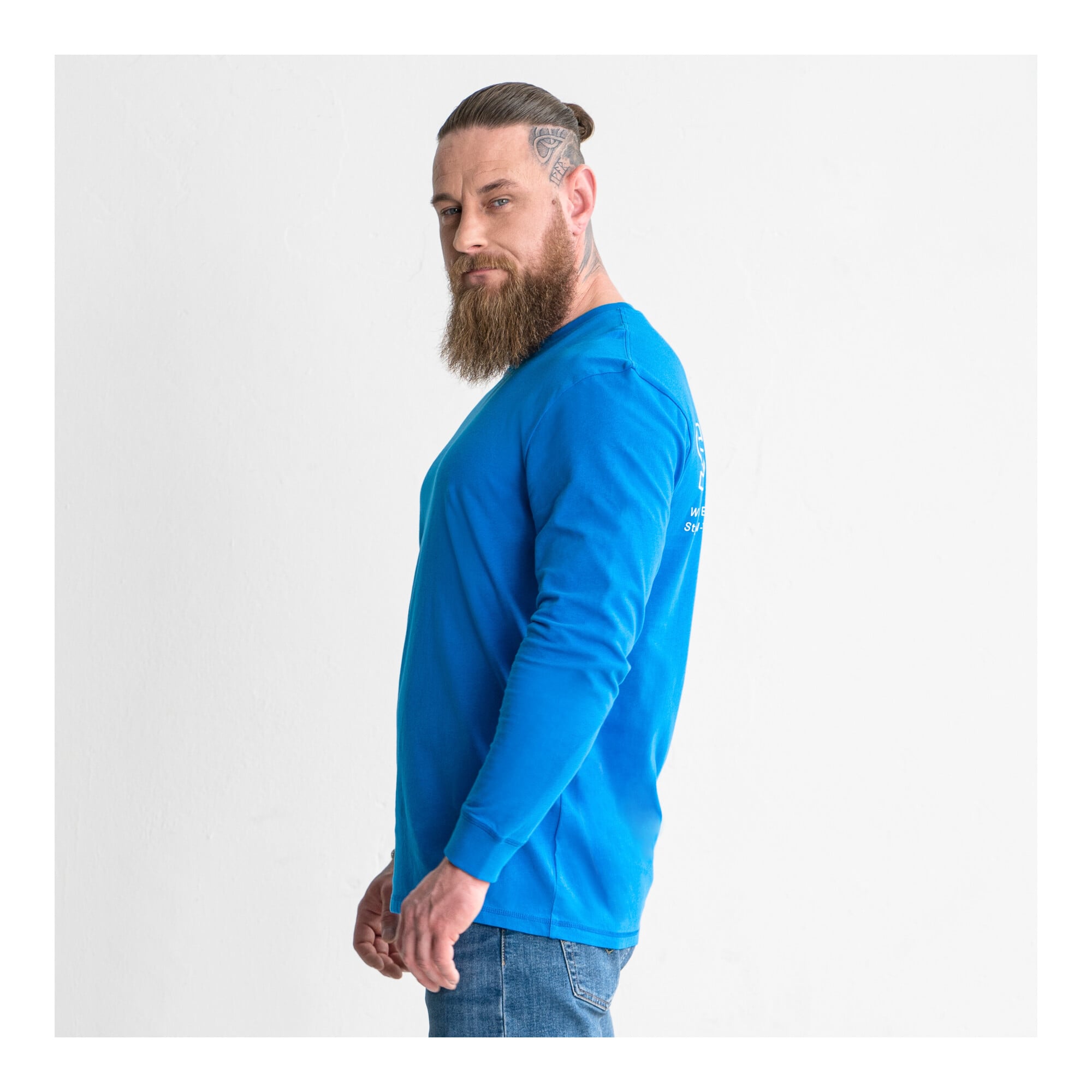 STIER Longsleeve Logo Capsule organic cotton M Indigo Blue