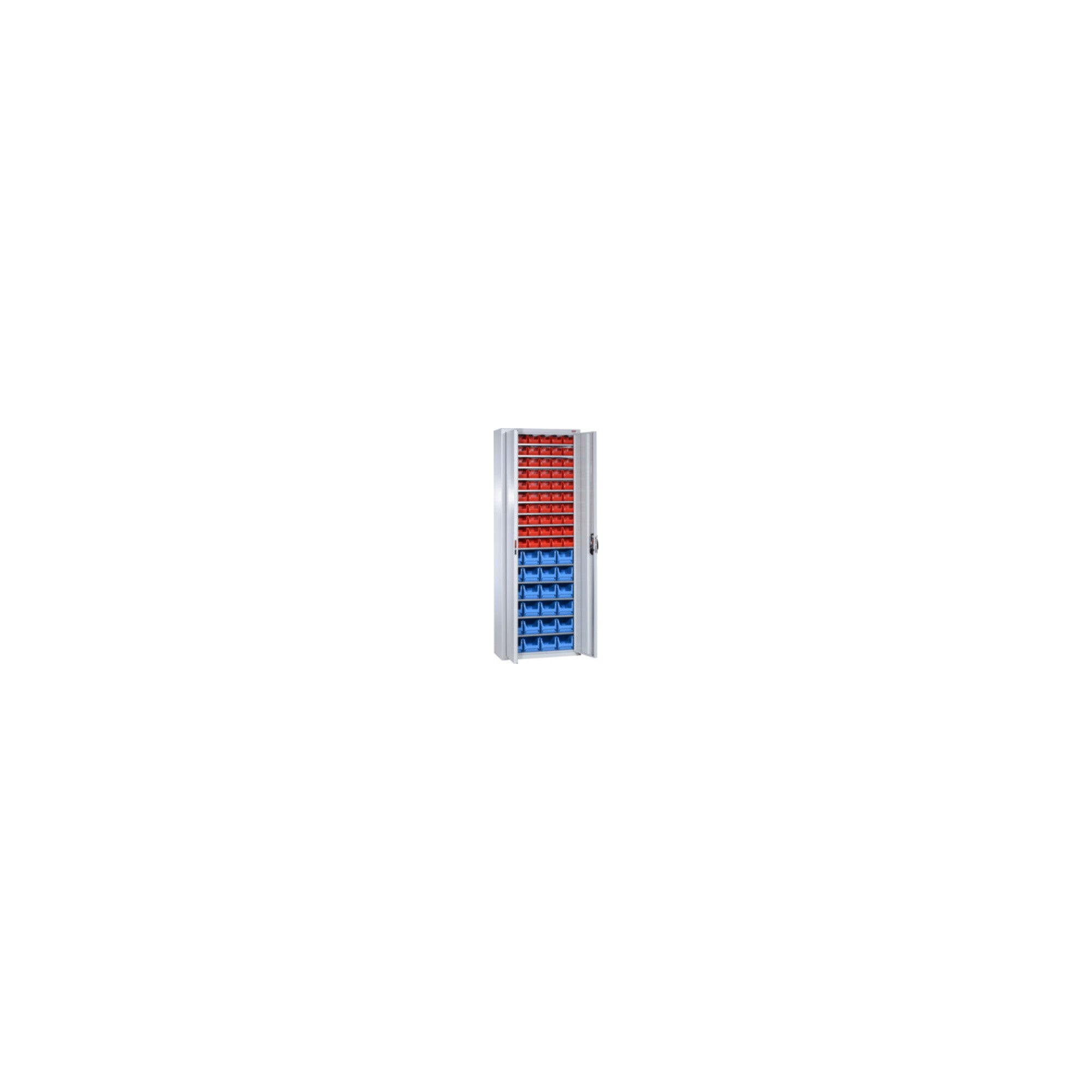 STIER storage cabinet with 48 open-fronted storage bins, H1980xW700xD300mm