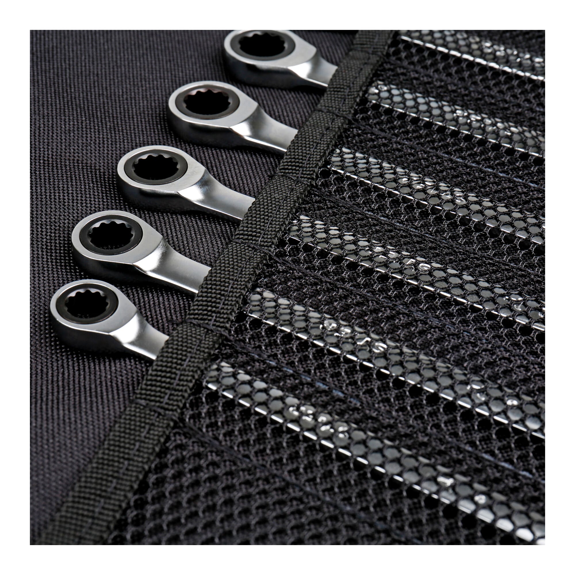 STIER combination ratchet wrench set 12-piece 12H profile chrome-vanadium steel