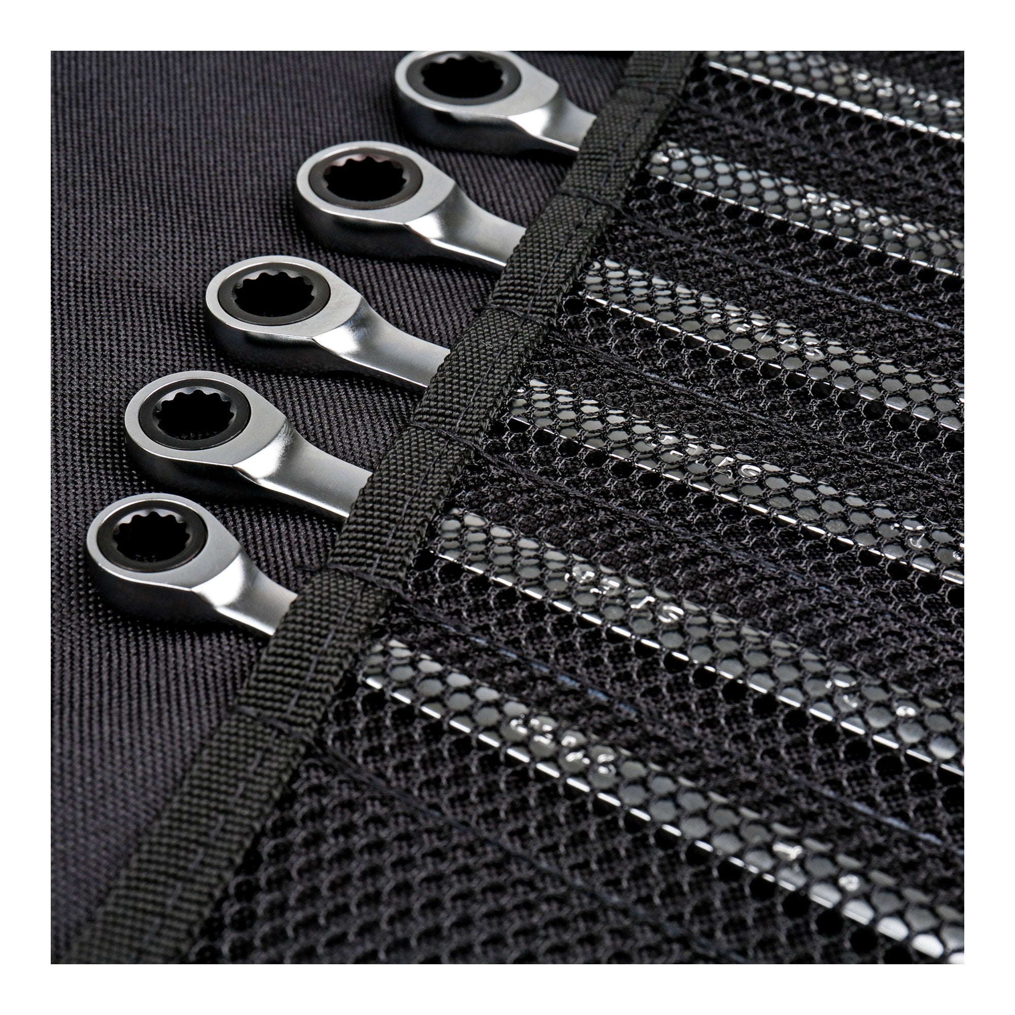 STIER combination ratchet wrench set 12-piece 12H profile chrome-vanadium steel