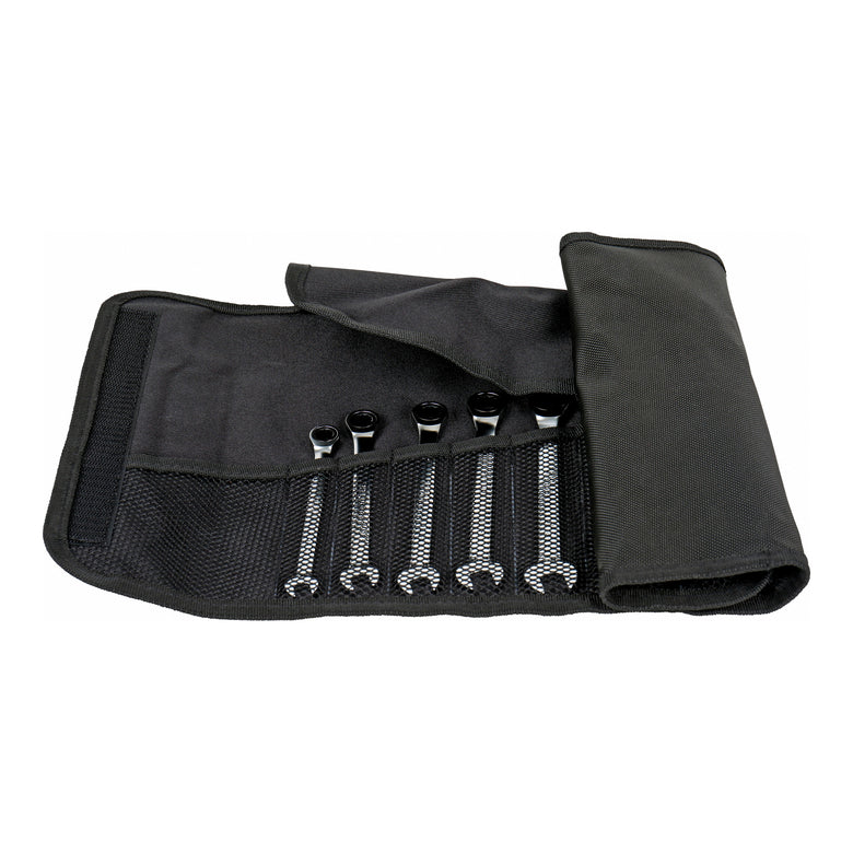 STIER combination ratchet wrench set 12-piece 12H profile chrome-vanadium steel