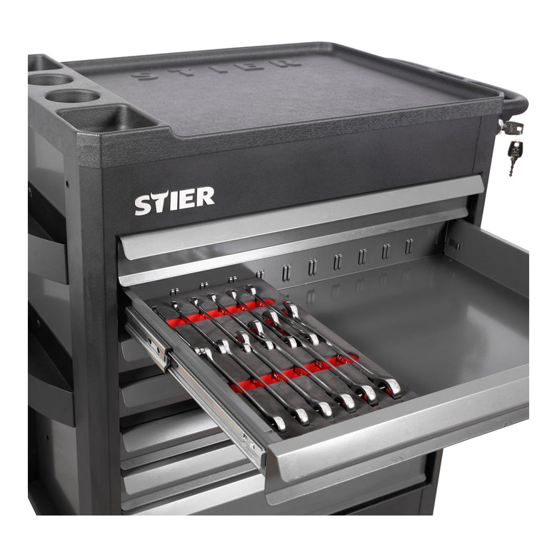 STIER combination ratchet wrench set SW 8 - 19 mm 12-piece made of