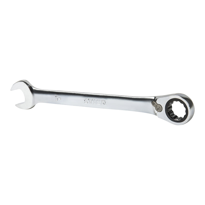 STIER open-end ratchet wrench, reversible, open-end wrench, ring ratchet SW 8-19mm