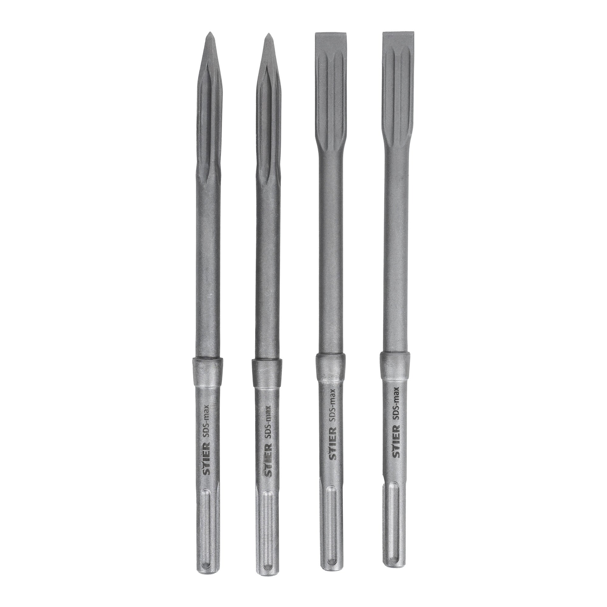 STIER Meißel-Set SDS-max 4-tlg. 400 x 25 mm / 400 mm