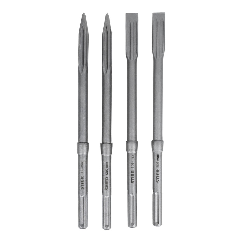STIER Meißel-Set SDS-max 4-tlg. 400 x 25 mm / 400 mm