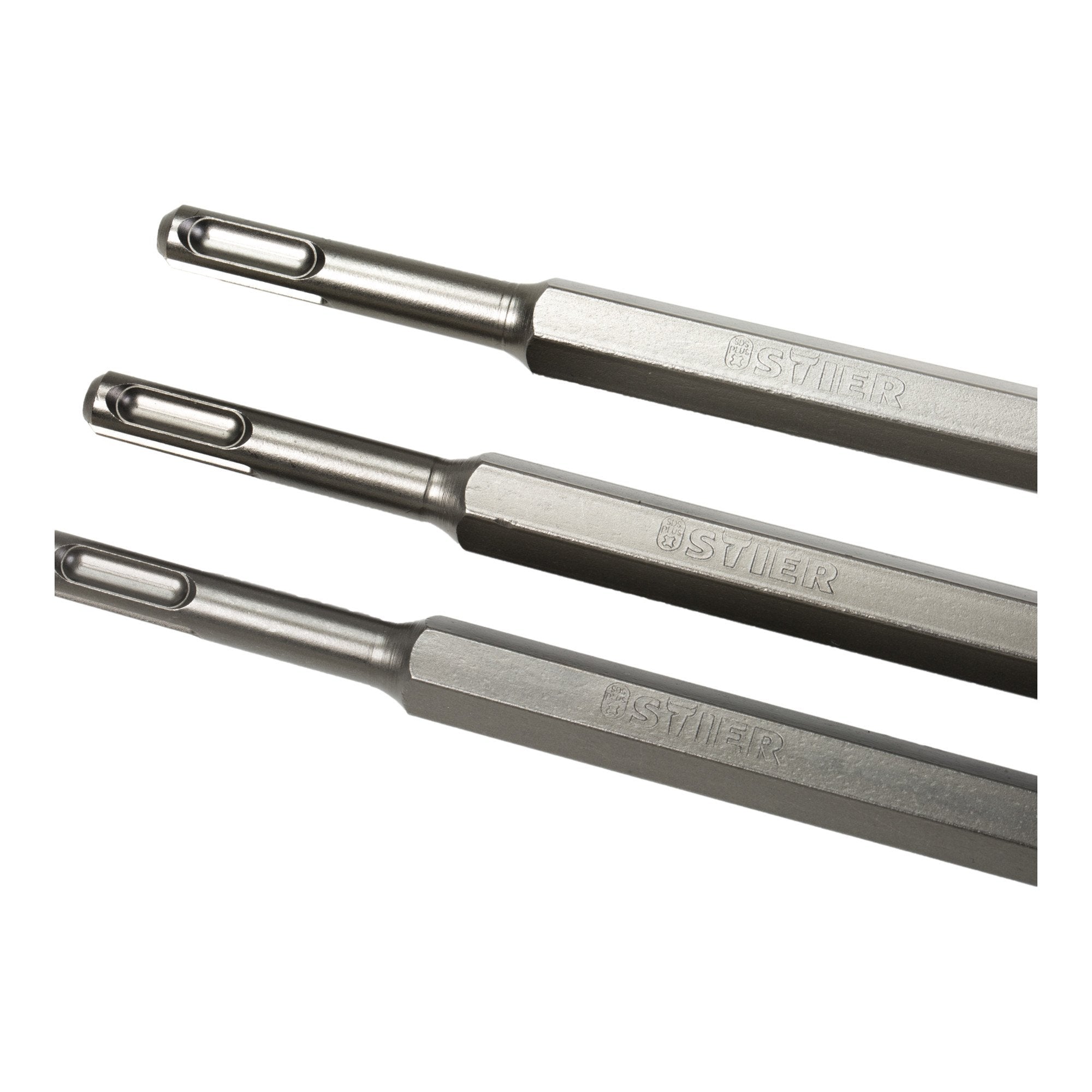 STIER Meißel-Set SDS-plus/-max 3-teilig Bohrmeißel SDS Meißel Bohrhammer Meißel