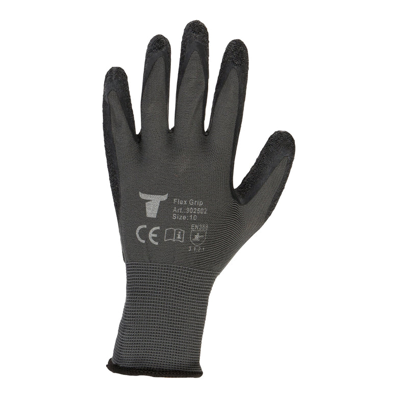 STIER Montagehandschuh, 12 Paar, Flex Grip, Größe 8, hochwertige Naturlatexbeschichtung, Exzellentes Tastgefühl, Schutz vor Flüsskeit & Kälte, gute Abriebfestigkeit