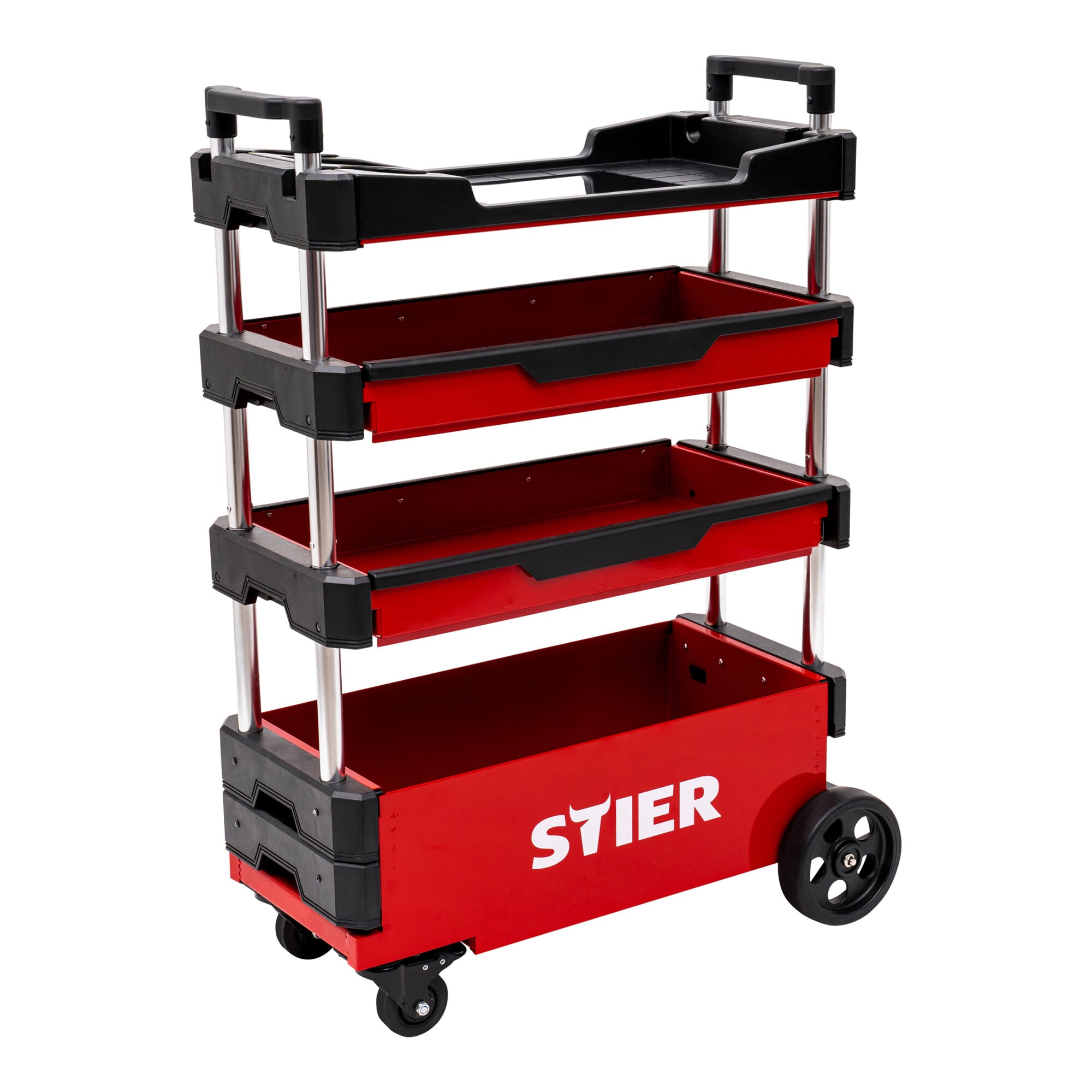 STIER assembly trolley foldable 80kg load capacity LxWxH 700x380x535 retracted LxWxH