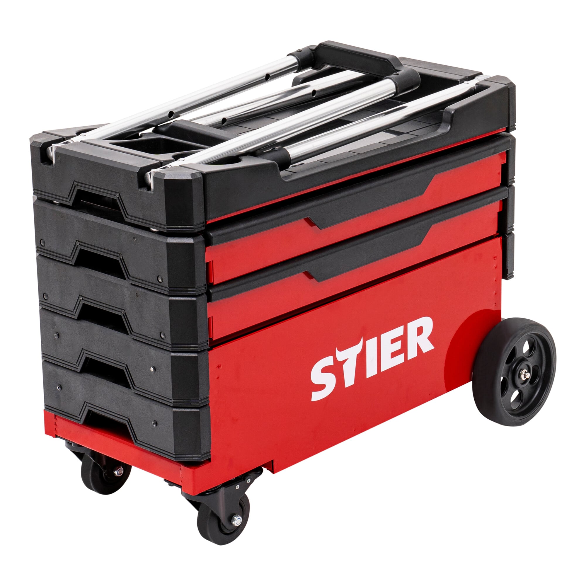 STIER assembly trolley foldable 80kg load capacity LxWxH 700x380x535 retracted LxWxH