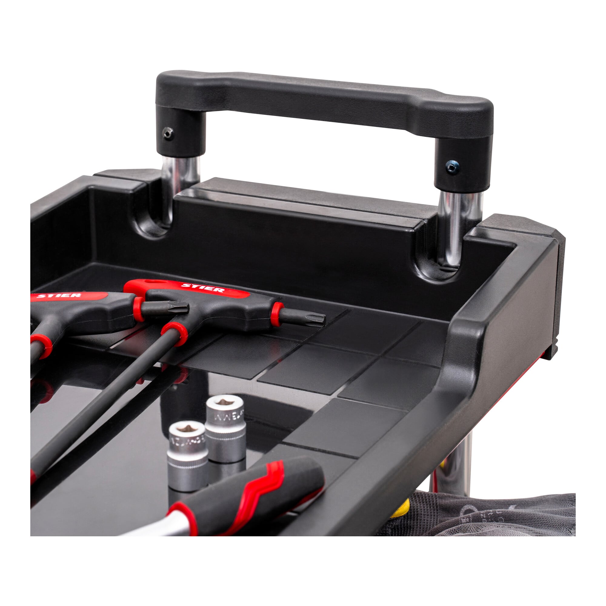 STIER assembly trolley foldable 80kg load capacity LxWxH 700x380x535 retracted LxWxH