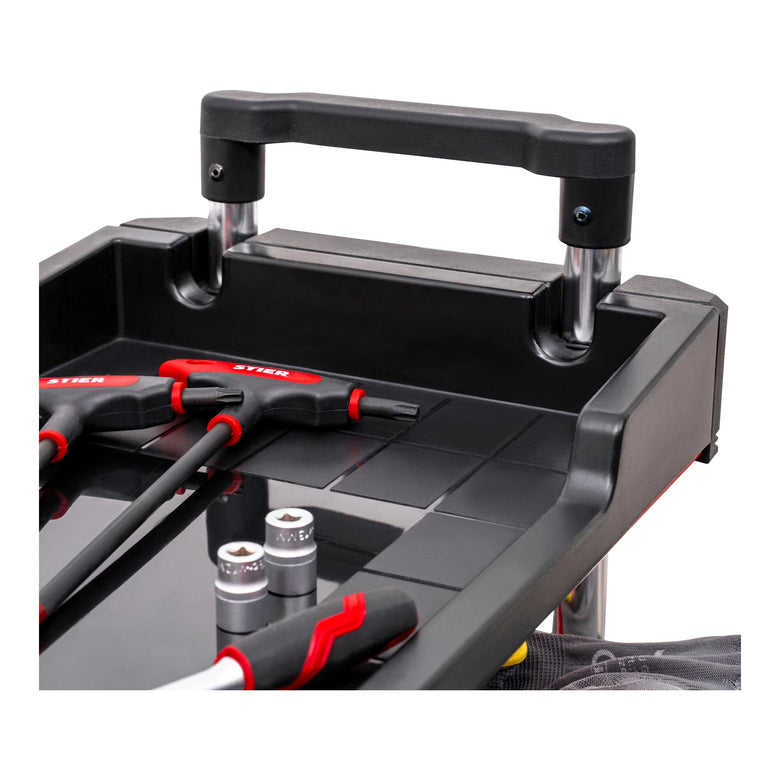 STIER assembly trolley foldable 80kg load capacity LxWxH 700x380x535 retracted LxWxH