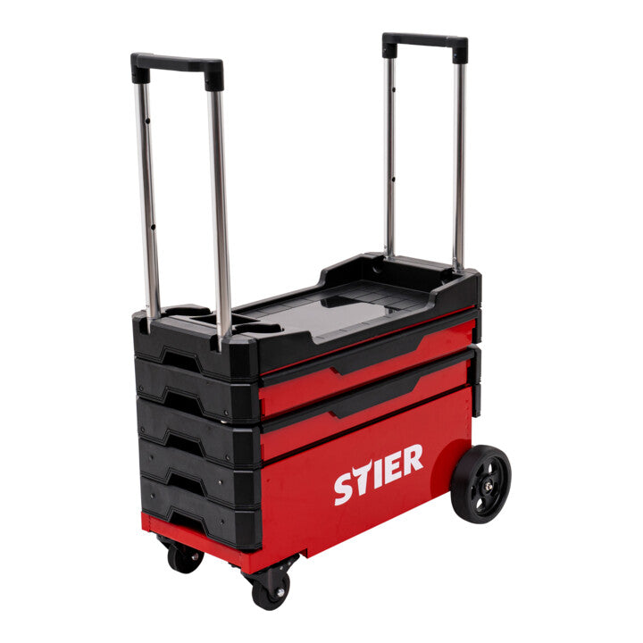 STIER assembly trolley foldable 80kg load capacity LxWxH 700x380x535 retracted LxWxH
