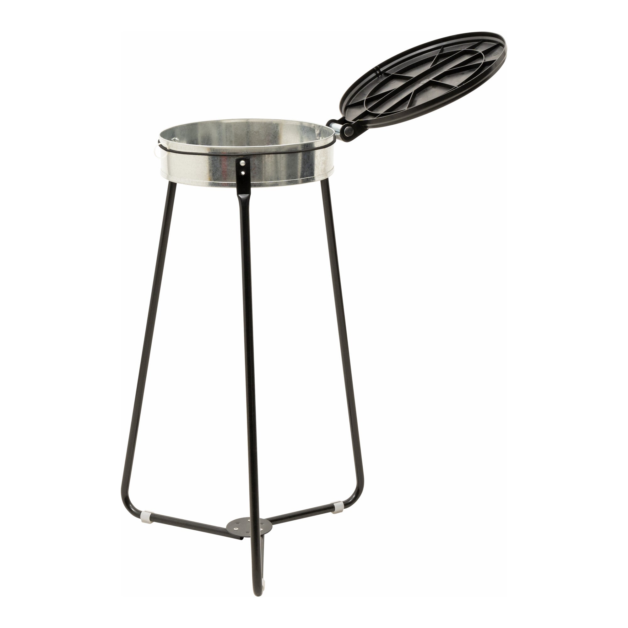 STIER garbage bag holder garbage bag stand black 120 liters made of sturdy galvanized
