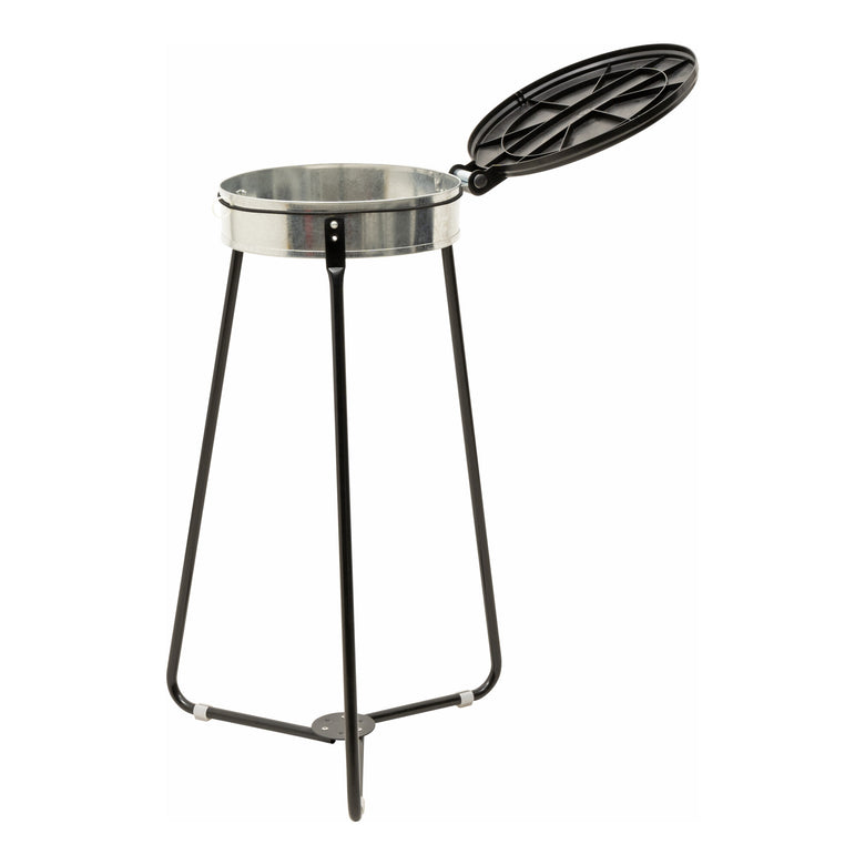 STIER garbage bag holder garbage bag stand black 120 liters made of sturdy galvanized