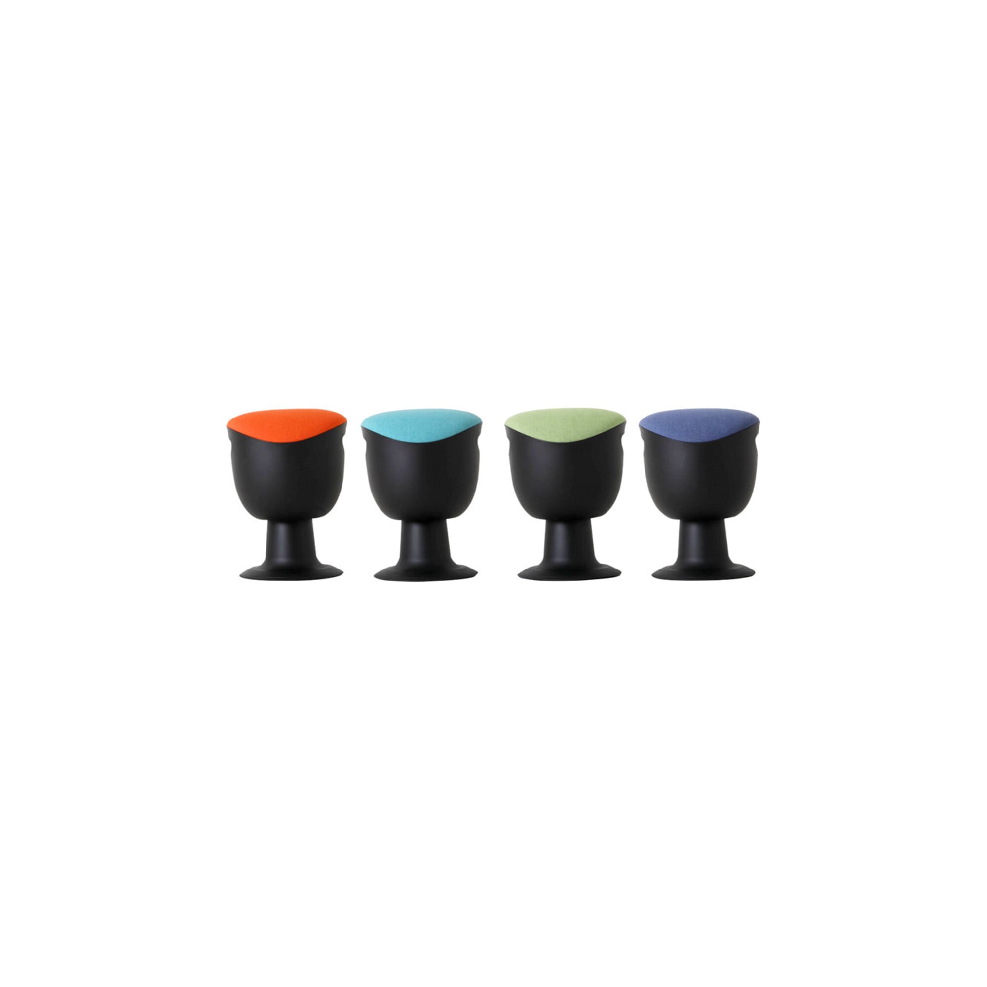 STIER multi-movable swivel stool with plate base and height-adjustable stool in various colors