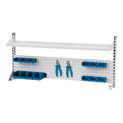 STIER Multiwandaufbau BxH 1500x650 mm 1 Lochwand 1 Fachboden