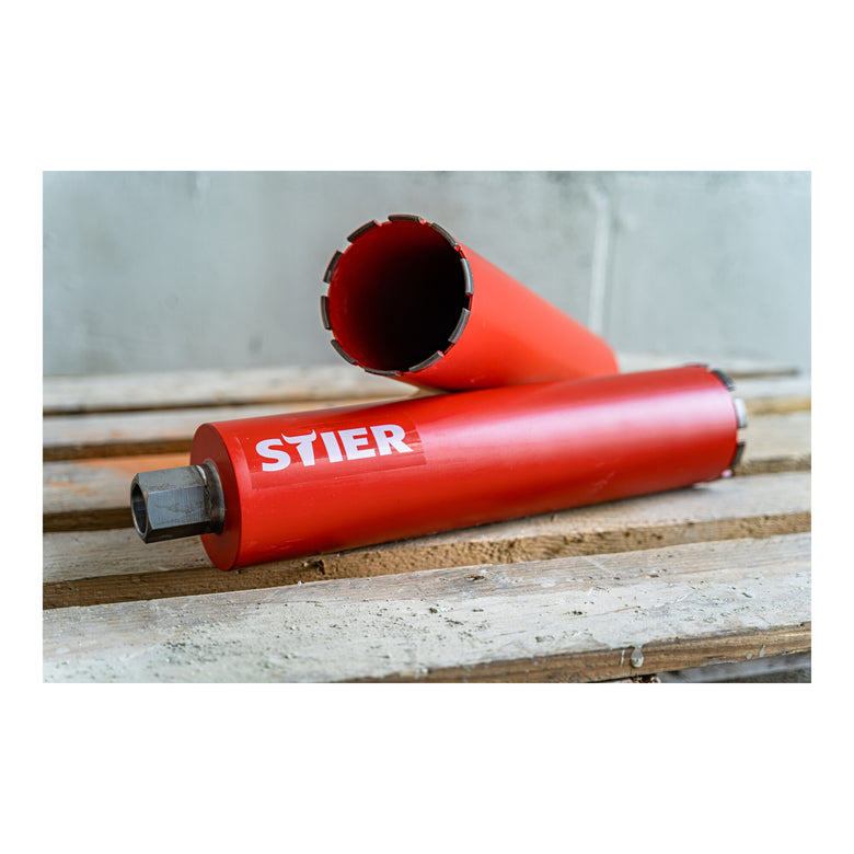 STIER Nass-Diamantbohrkrone Ø 52 bis 200 mm Bohrkrone Dosenbohrer Stahlbeton