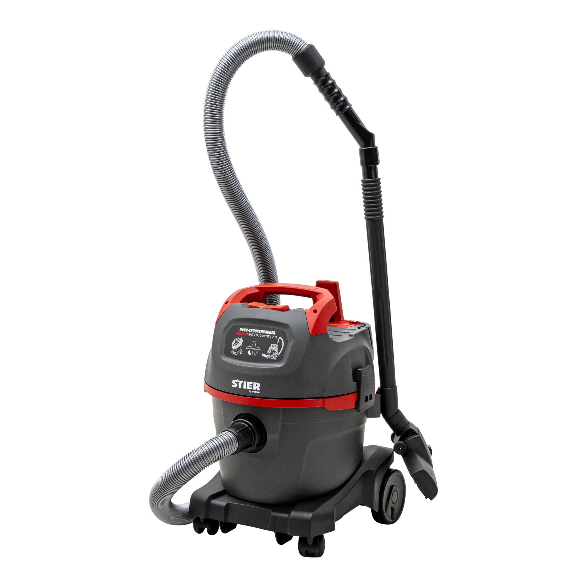 STIER Nass-Trockensauger SNT Premium 1400W Industriesauger Werkstattsauger