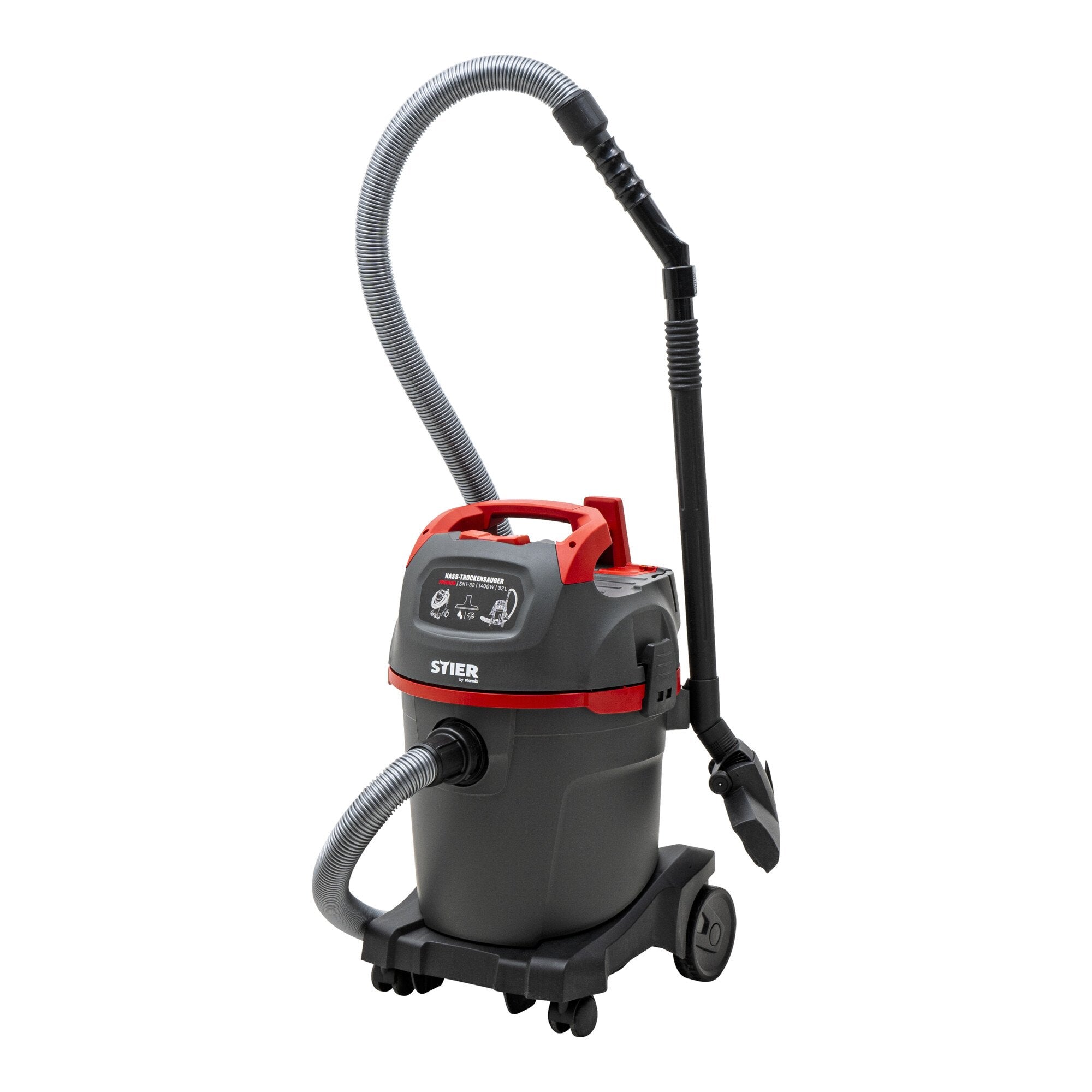 STIER Nass-Trockensauger SNT Premium 1400W Industriesauger Werkstattsauger