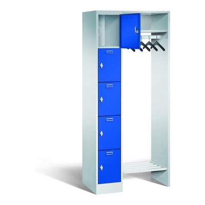 STIER Open Wardrobe Premium with 5 Lockers Turn Lock