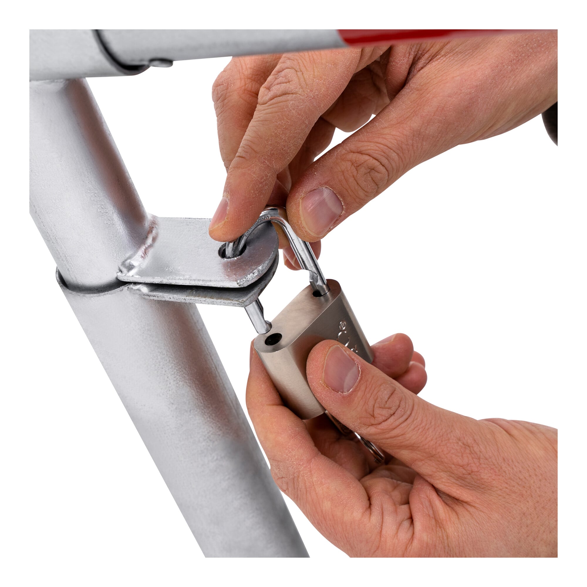 STIER Parkbügel umlegbar stabiles mit Vorhängeschloss 2 Schlüssel im