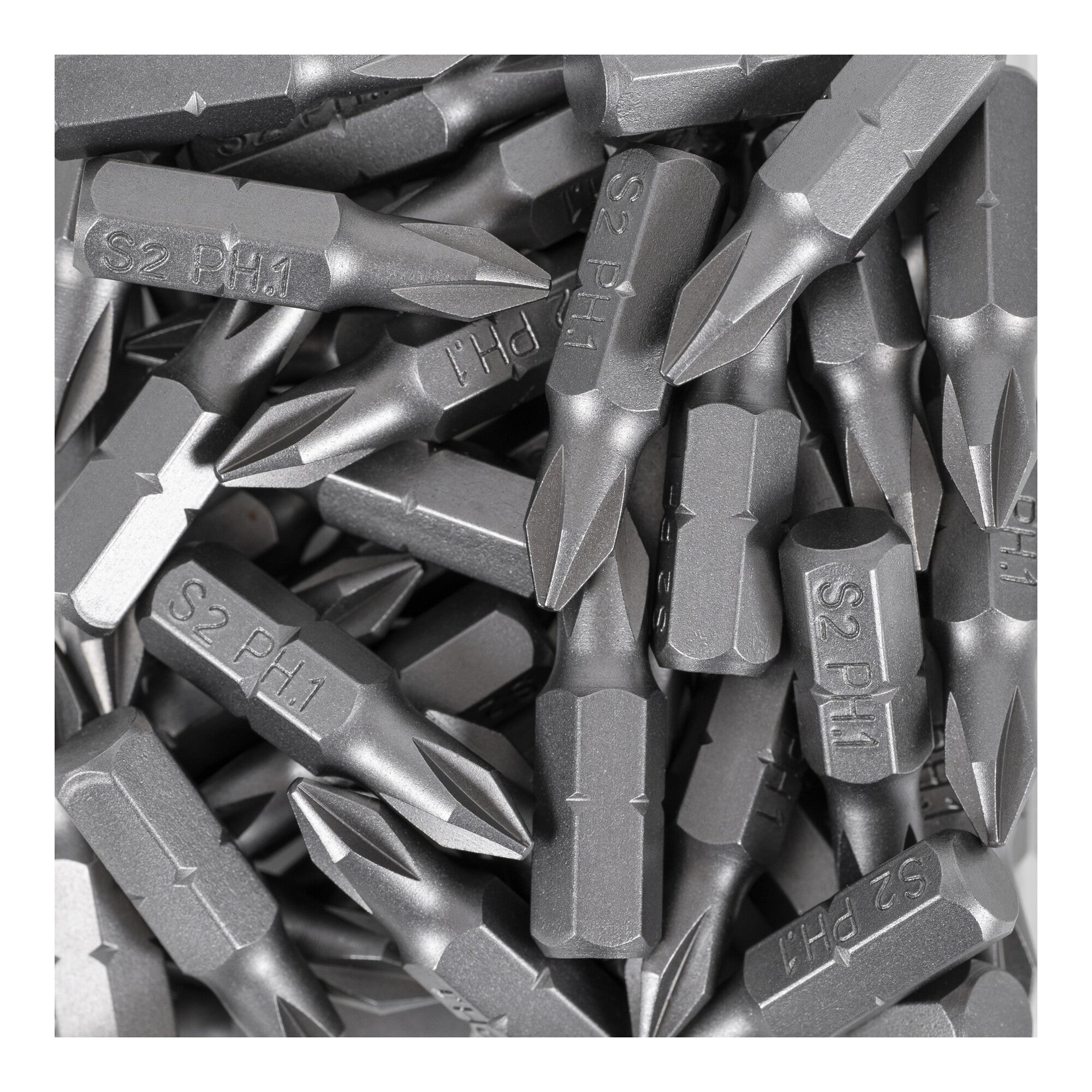 STIER Phillips bit bulk pack PH1 to PH2 50 pieces drive 1/4 25 mm length