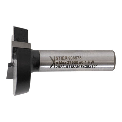 STIER Planfräser HW 8 mm Durchmesser 28 mm NL 7,5 mm 5 Grad