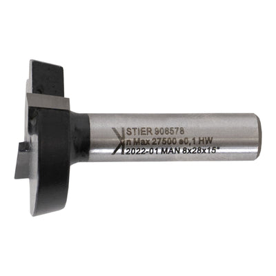 STIER Planfräser HW 8 mm Durchmesser 28 mm NL 7,5 mm 5 Grad