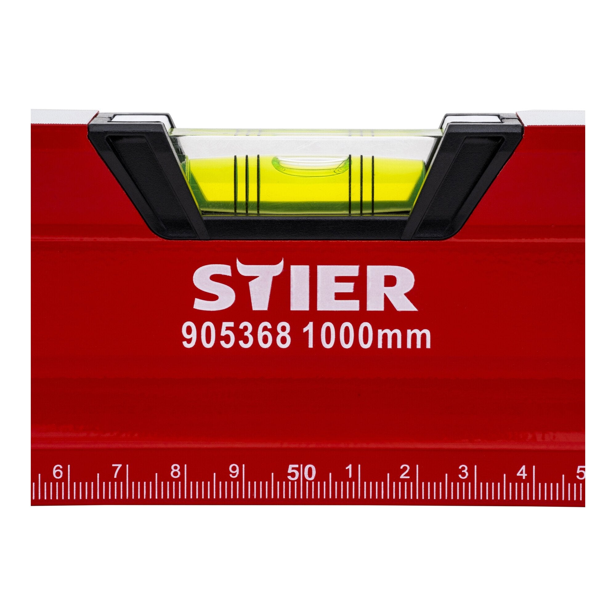 STIER Premium Wasserwaage mit Magnet und drei Libellen 40 bis 200 cm