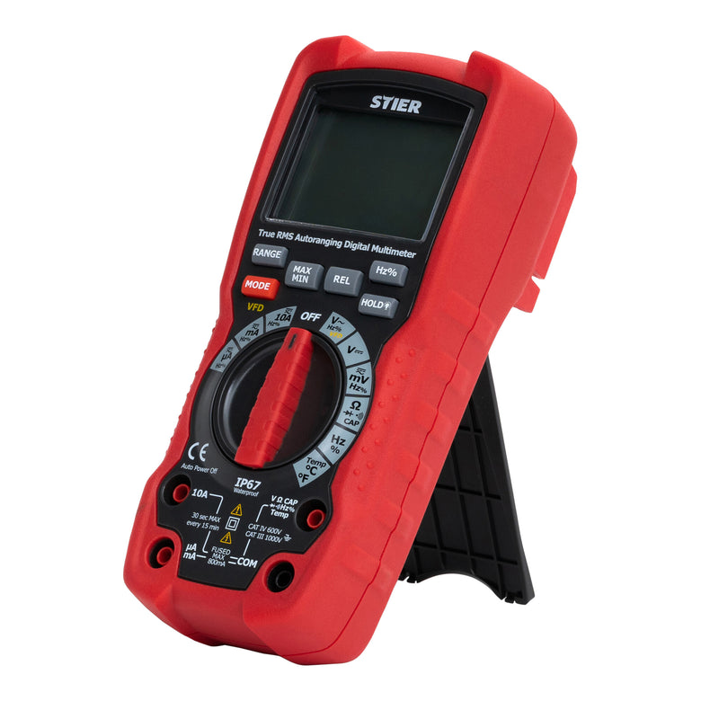 STIER Profi Digital Multimeter 0,01mV - 1000V AC/DC wasserdicht CAT III 1000V