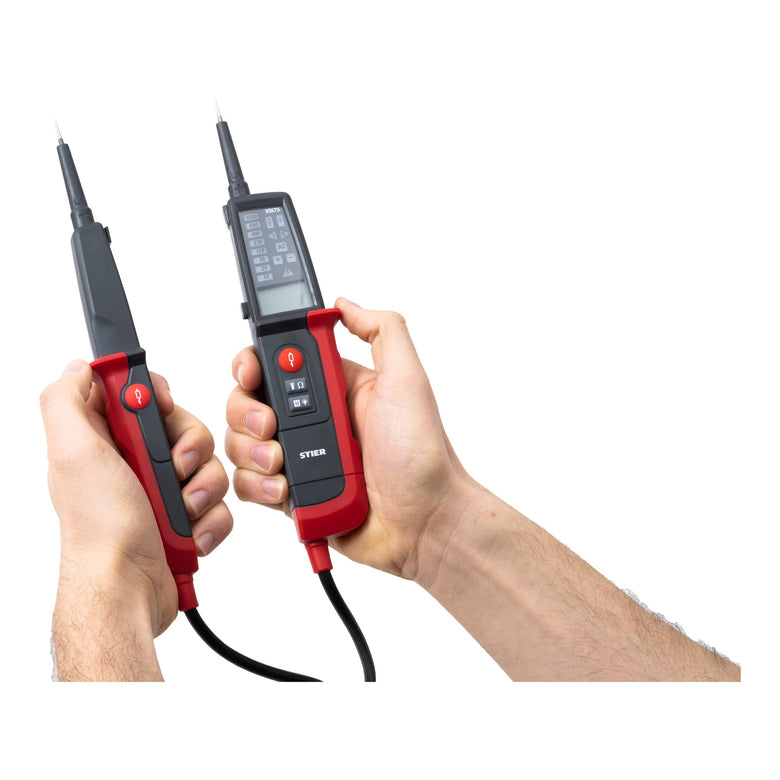 STIER Professional voltage and continuity tester 6V-1000V AC/DC 2-pole CAT III 1000V