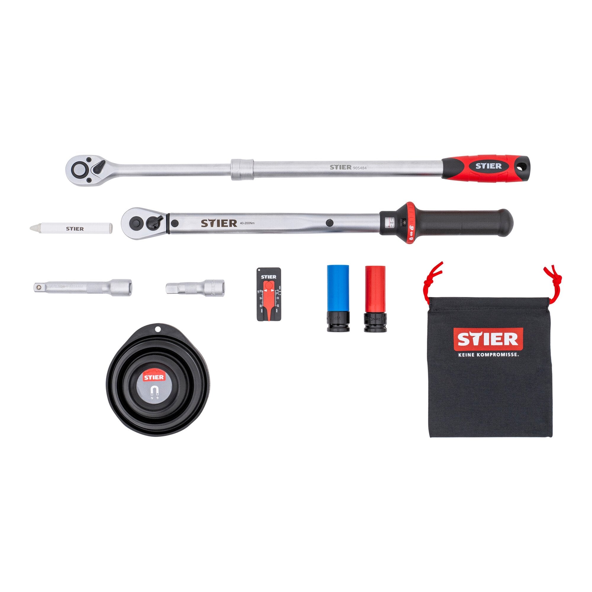 STIER Rad-Montage-Set 1/2 Zoll 40 - 200 Nm, 11-teilig