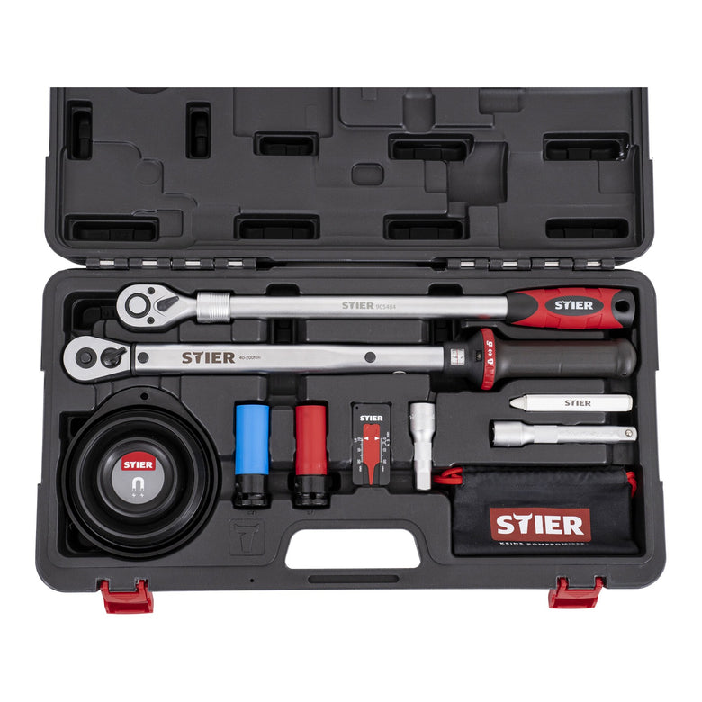 STIER wheel assembly set 1/2'' tire change set 11 pieces with torque wrench