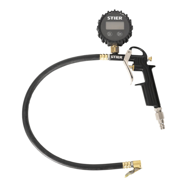 STIER tire pressure gauge Measuring range: 0 to 11 bar Hose length 350 mm