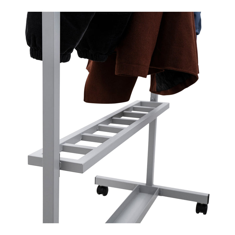 STIER coat rack powder-coated 16 hooks flexible with castors for