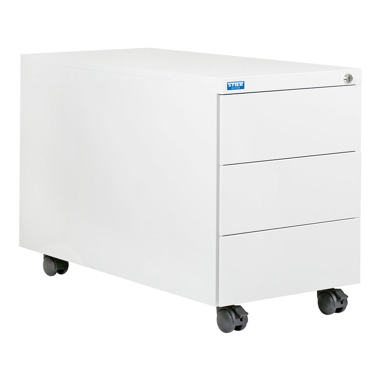STIER Rollcontainer 3 Schubladen Abmessungen 550x390x790mm Farbe Lichtgrau (RAL